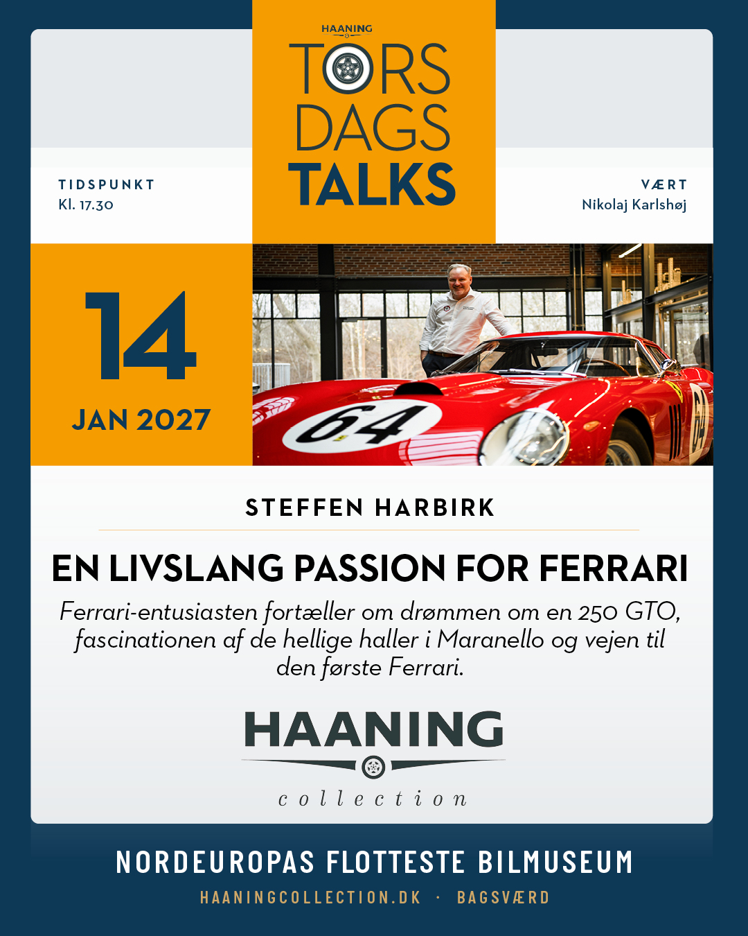 Torsdags Talks: Steffen Harbirk — En livslang passion for Ferrari